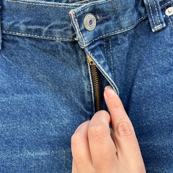 Vintage Tommy Hilfiger Blue Straight Jeans high waisted 8 y2k 2000s - Picture 6 of 8